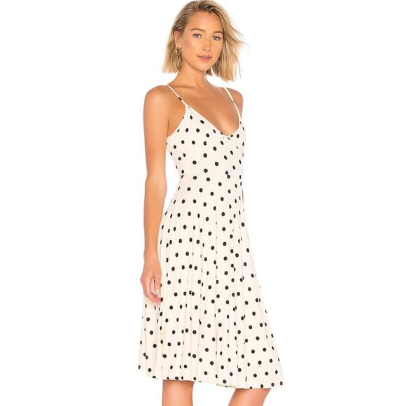 House of Harlow Freya Dress in Ivory Polka Dot NWT Size Small - Picture 2 of 3